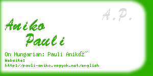 aniko pauli business card